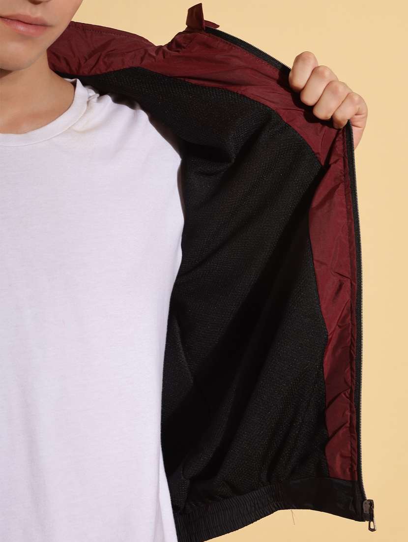 men color block long sleeve windcheater jacket - 22218434 -  Standard Image - 4