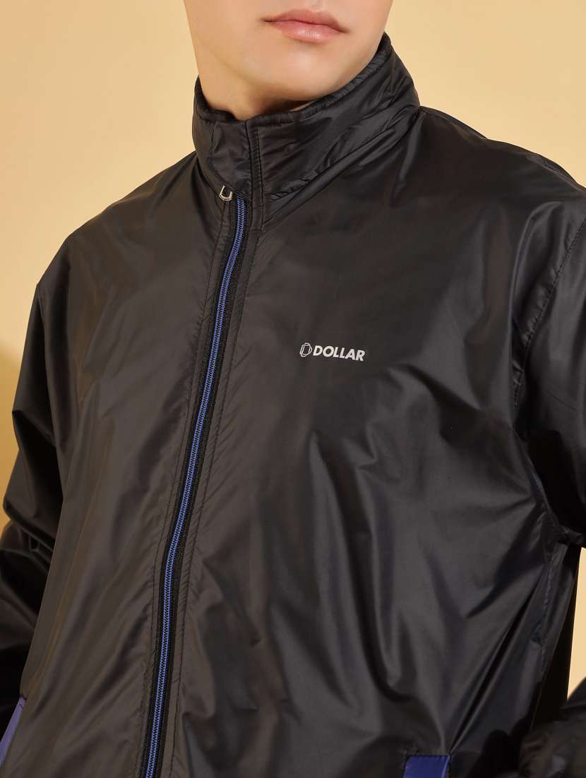 men solid long sleeve windcheater bomber jacket - 22218436 -  Standard Image - 4