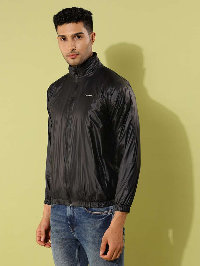 men solid long sleeve windheater bomber jacket - 22218446 -  Standard Image - 1