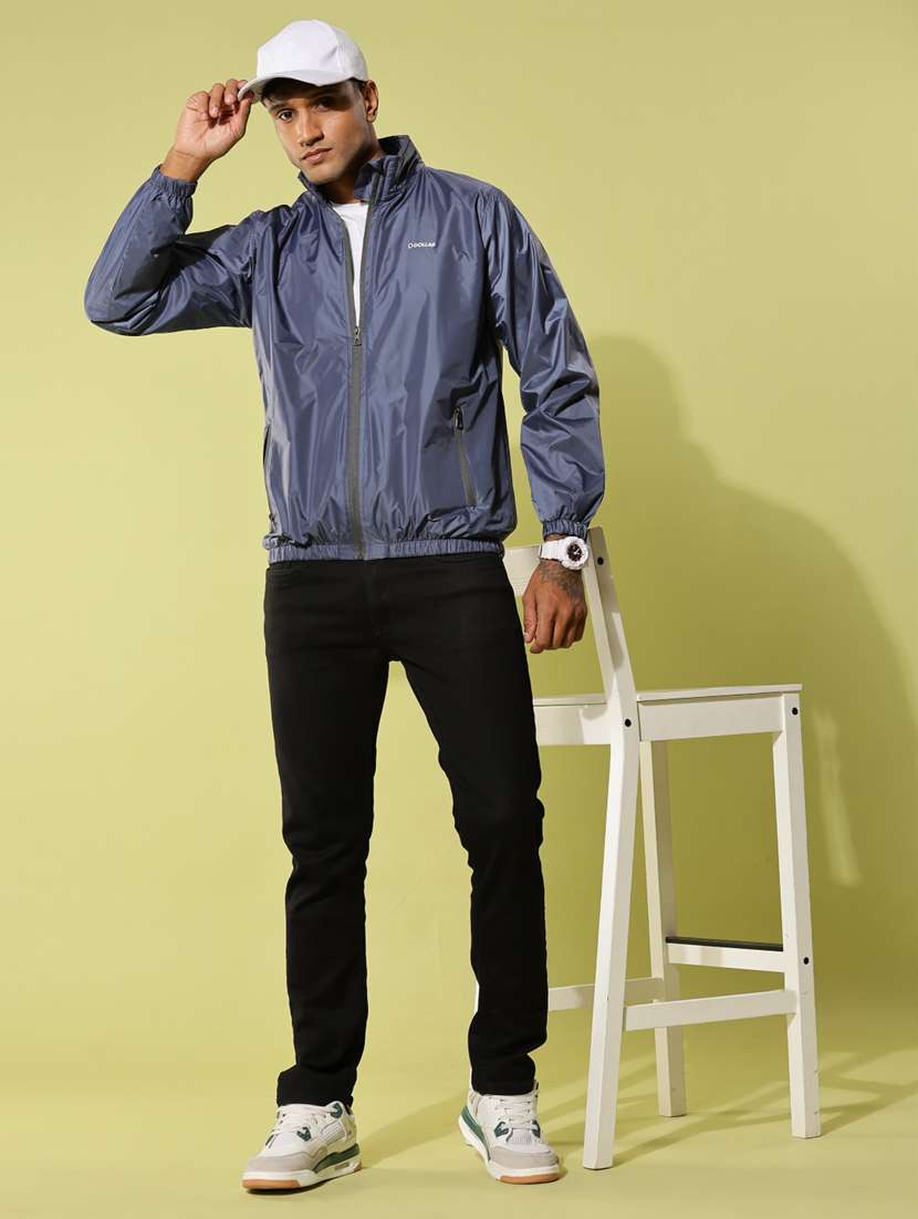 men solid long sleeve windheater bomber jacket - 22218447 -  Standard Image - 4