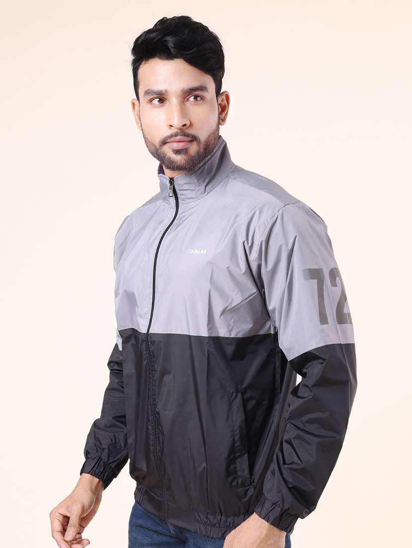 men color block long sleeve bomber jacket - 22218457 -  Standard Image - 1