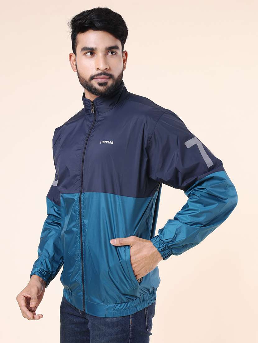 men color block long sleeve bomber jacket - 22218459 -  Standard Image - 1