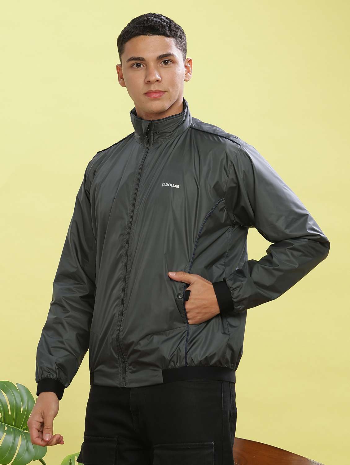 men solid long sleeve bomber jacket - 22218461 -  Standard Image - 1