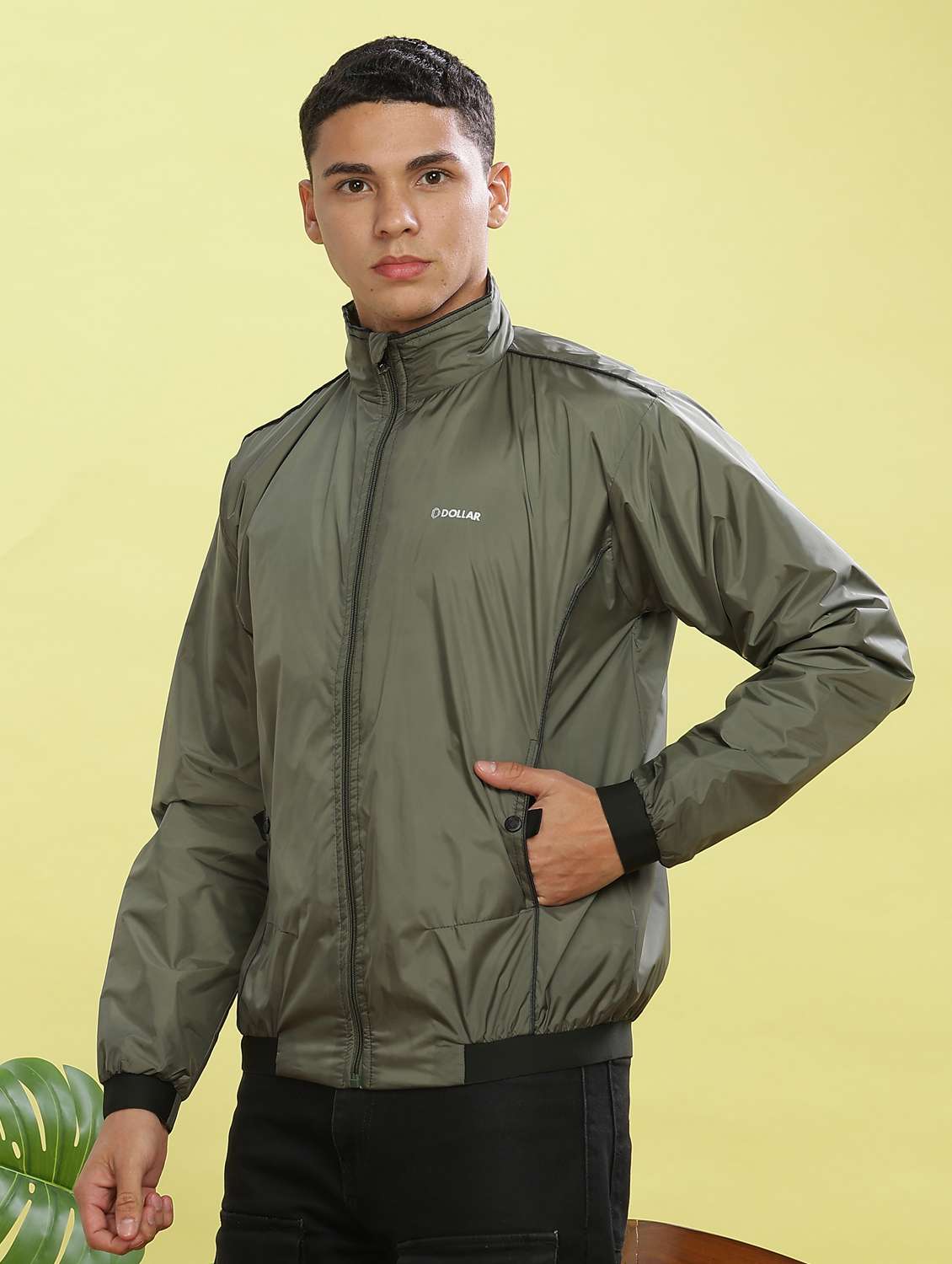 men solid long sleeve bomber jacket - 22218465 -  Standard Image - 1