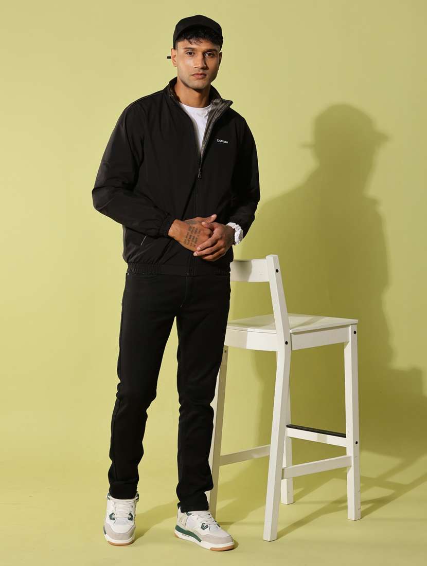 men solid long sleeve reversible bomber jacket - 22218466 -  Standard Image - 4