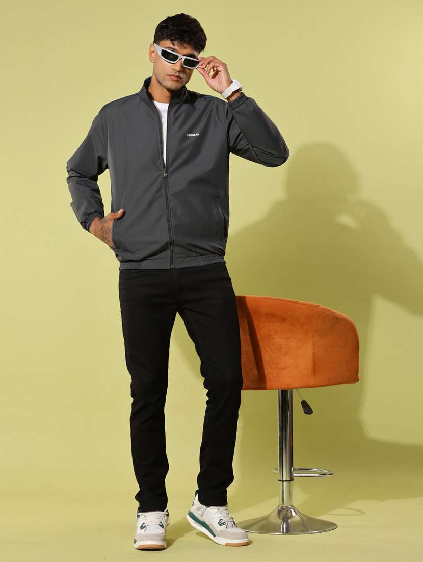 men solid long sleeve reversible bomber jacket - 22218467 -  Standard Image - 4