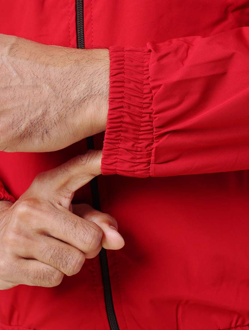 men solid long sleeve windcheater bomber jacket - 22218468 -  Standard Image - 4