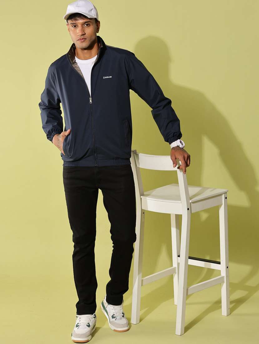 men solid long sleeve reversible bomber jacket - 22218470 -  Standard Image - 4