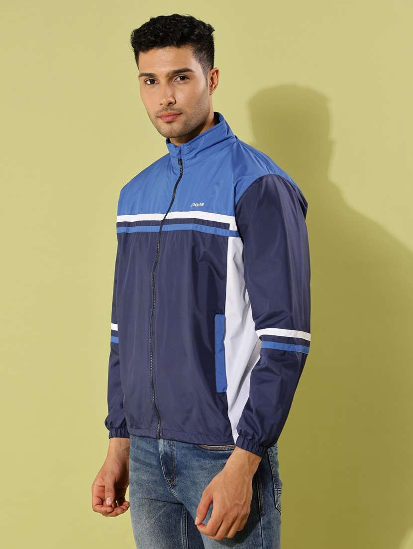 men color block long sleeve bomber jacket - 22218473 -  Standard Image - 1