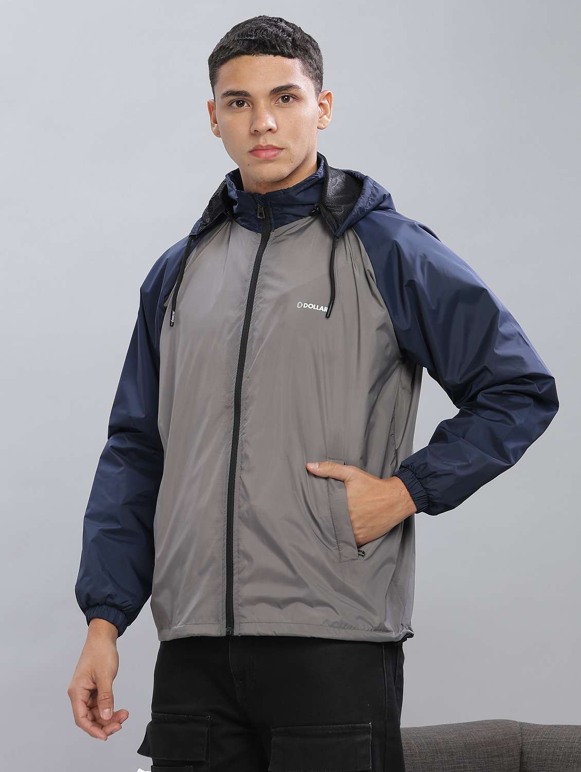 men color block long sleeve bomber jacket - 22218483 -  Standard Image - 1