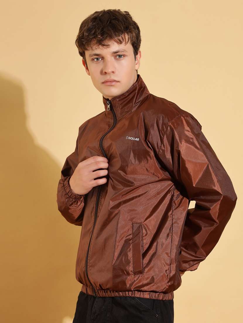 men solid long sleeve windcheater jacket - 22218485 -  Standard Image - 1