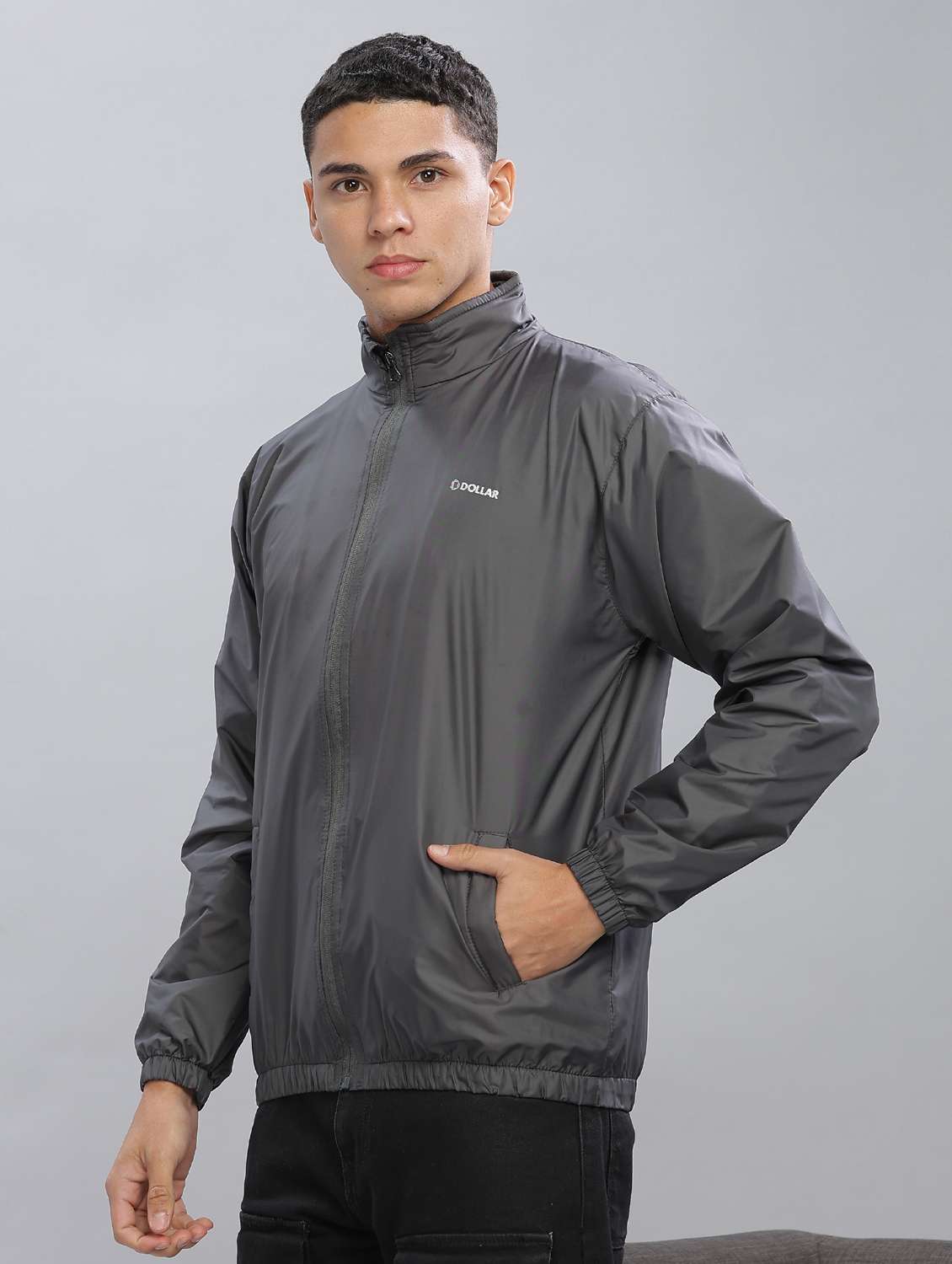 men solid long sleeve bomber jacket - 22218486 -  Standard Image - 1