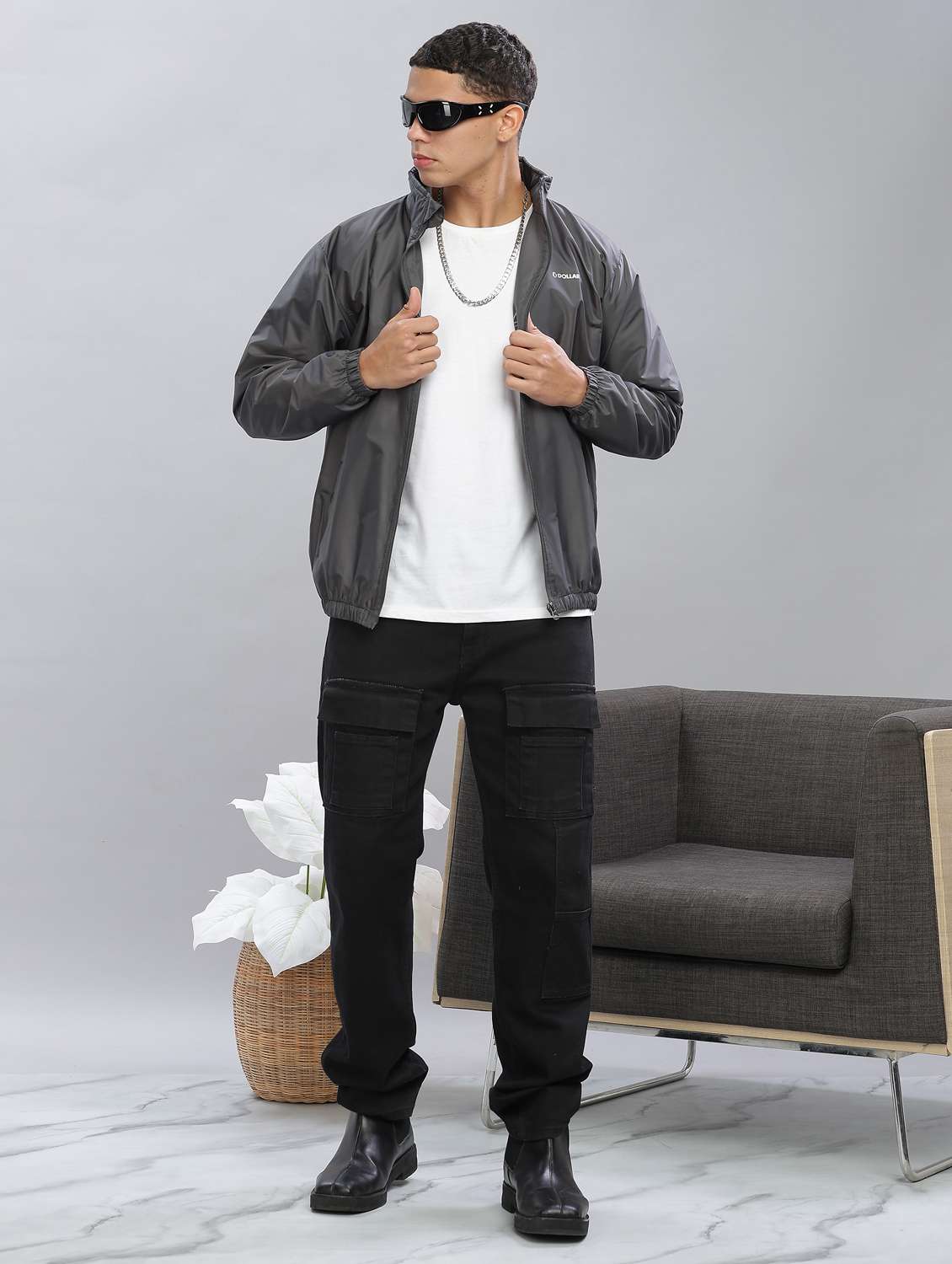 men solid long sleeve bomber jacket - 22218486 -  Standard Image - 4