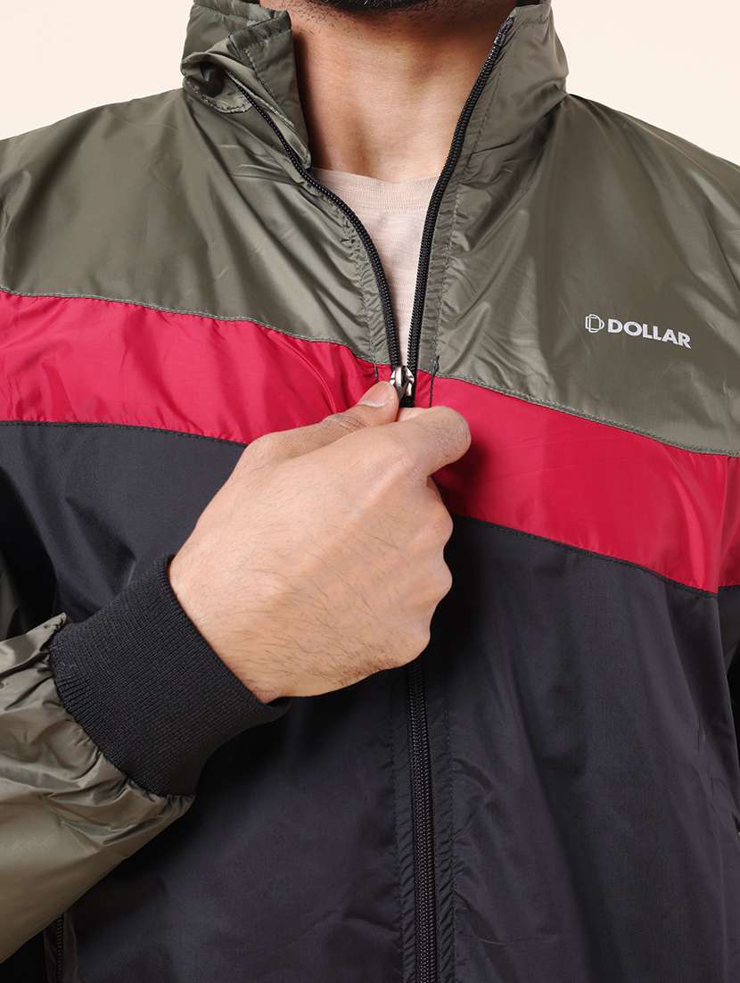 men color block long sleeve bomber jacket - 22218490 -  Standard Image - 4