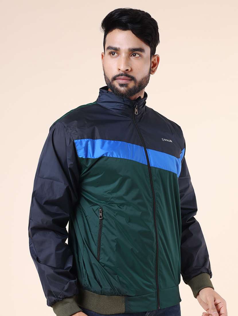 men color block long sleeve bomber jacket - 22218492 -  Standard Image - 1