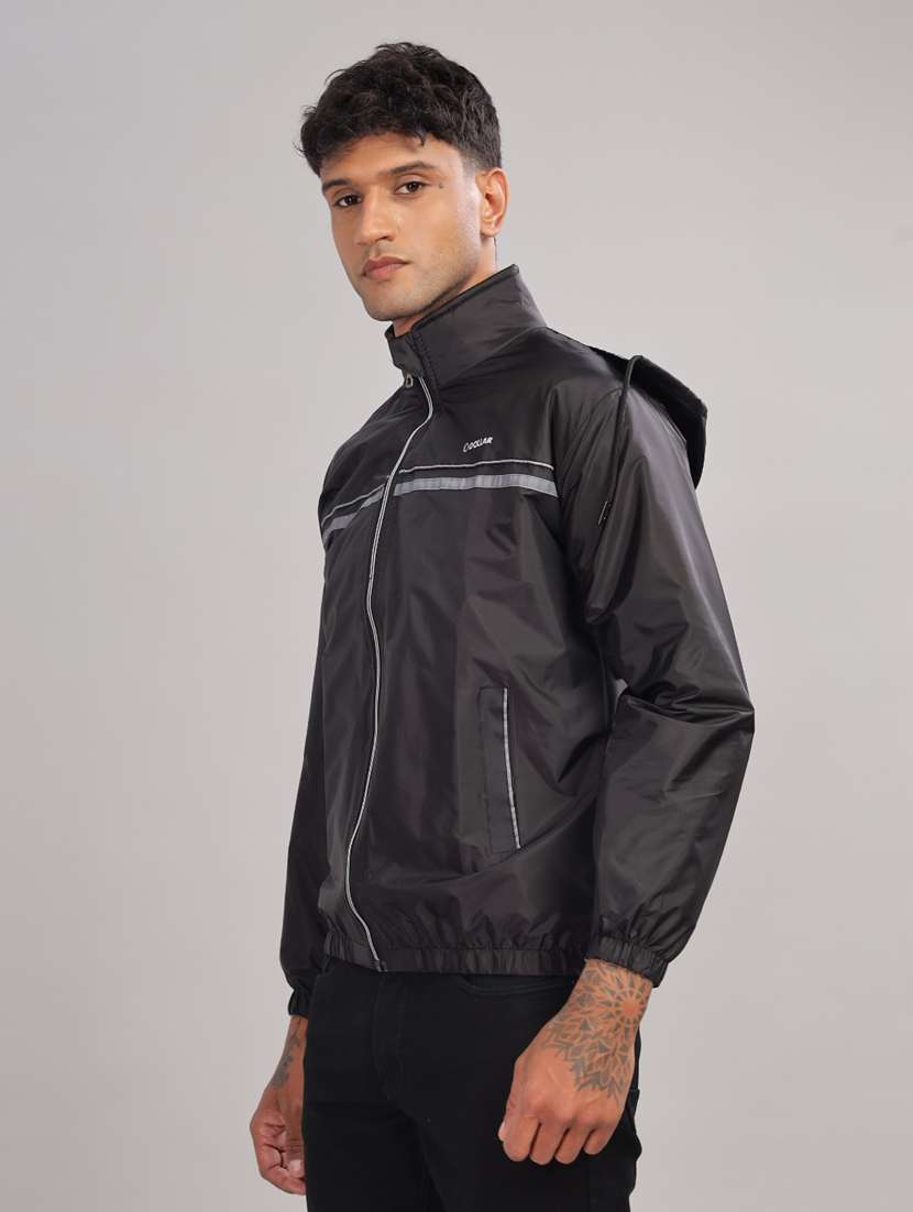 men solid long sleeve windcheater jacket - 22218493 -  Standard Image - 1