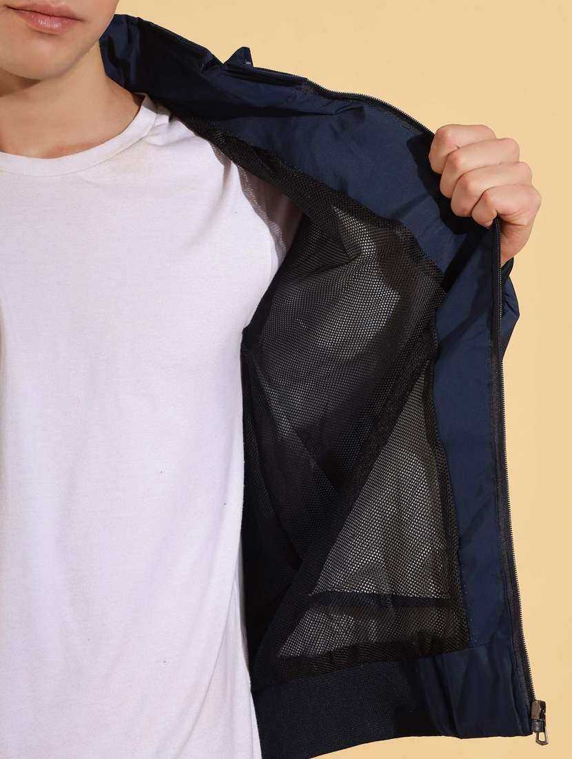 men solid long sleeve bomber jacket - 22218499 -  Standard Image - 4