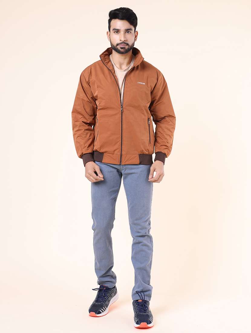 men solid long sleeve bomber jacket - 22218501 -  Standard Image - 4