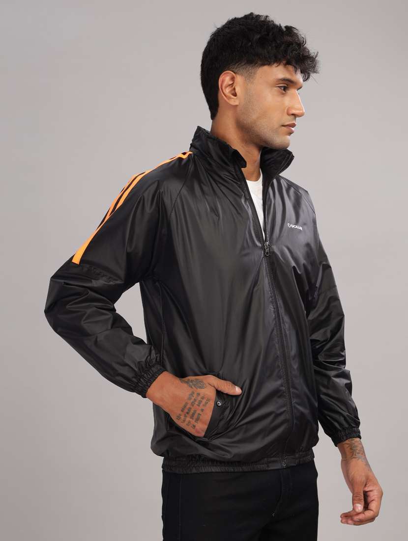 men solid long sleeve windcheater bomber jacket  - 22218512 -  Standard Image - 1