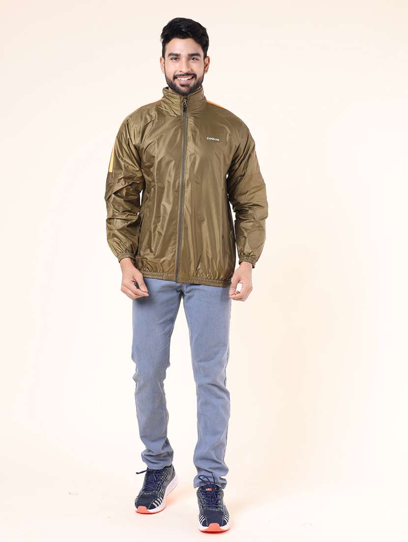 men solid long sleeve windcheater bomber jacket  - 22218513 -  Standard Image - 4