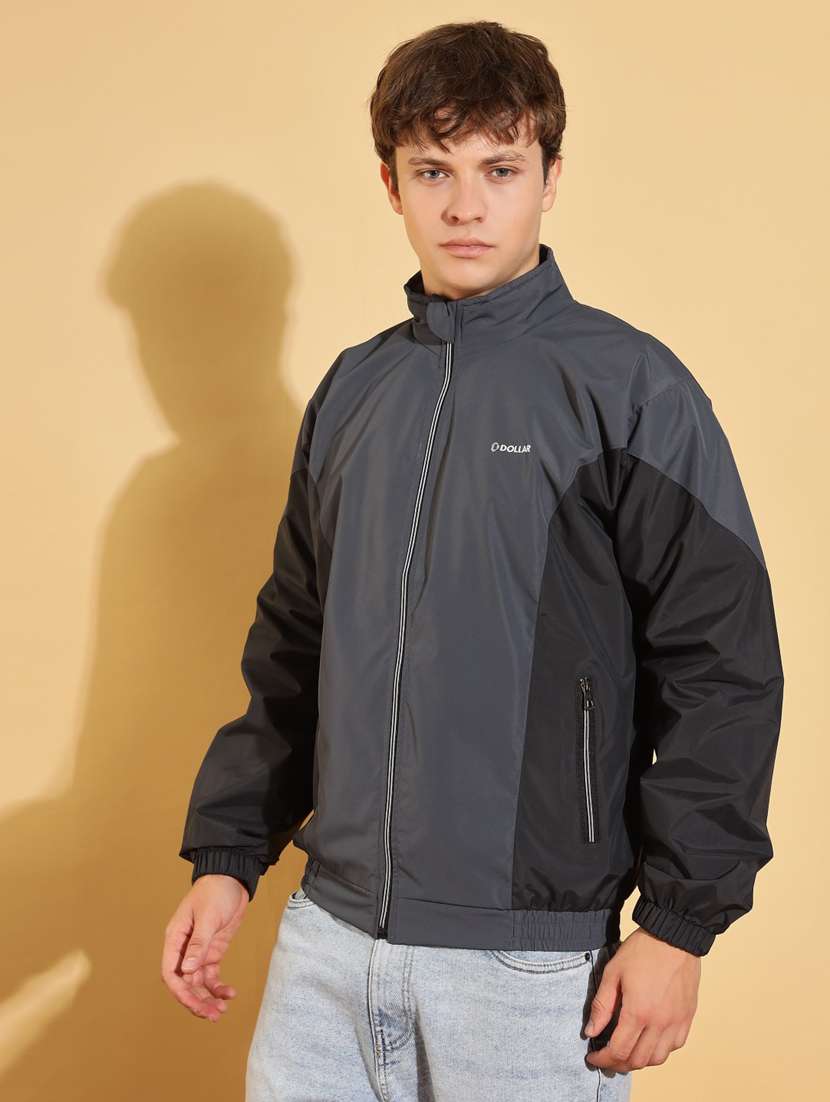 men color block long sleeve bomber jacket - 22218521 -  Standard Image - 1