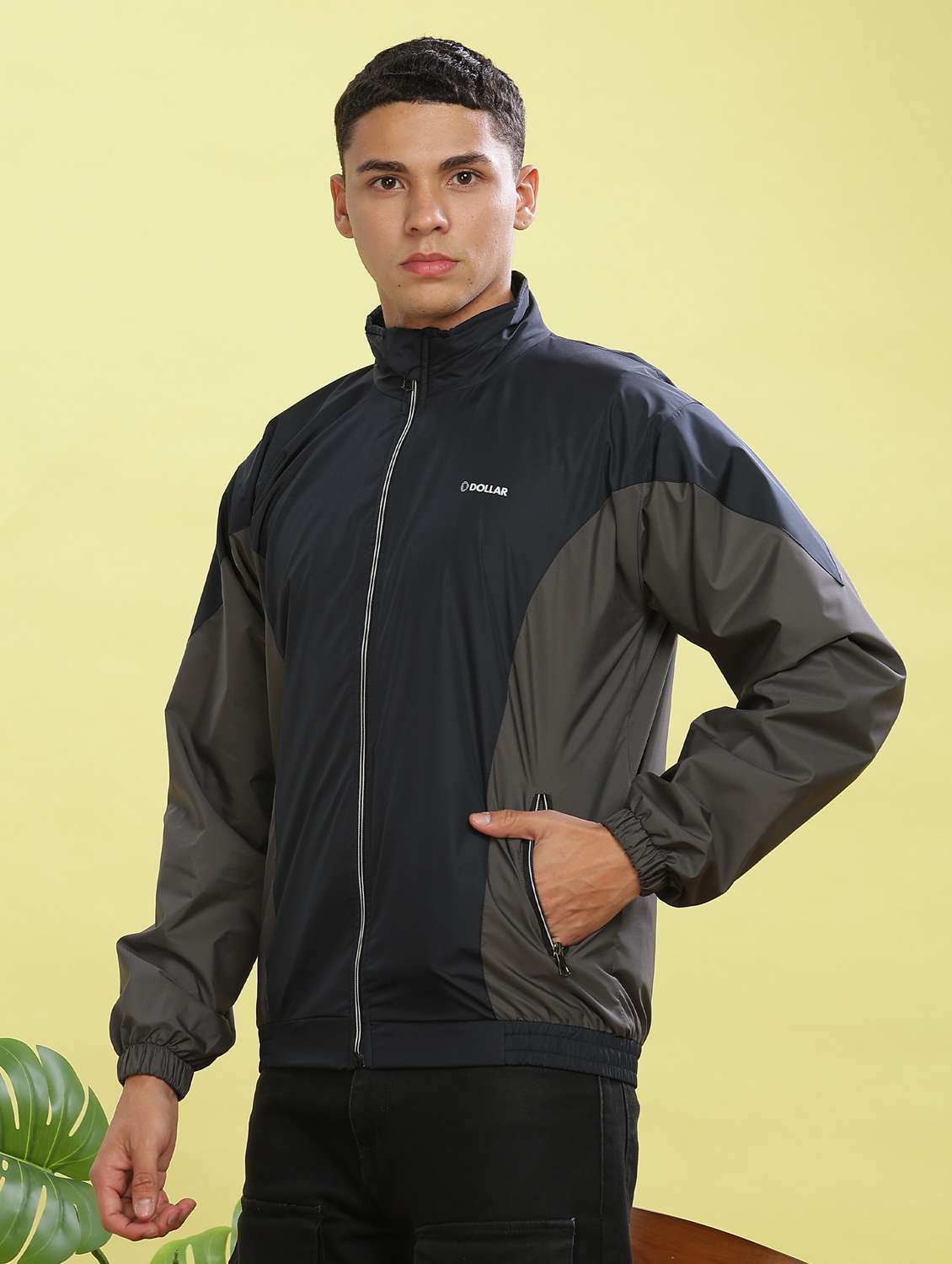 men color block long sleeve bomber jacket - 22218523 -  Standard Image - 1