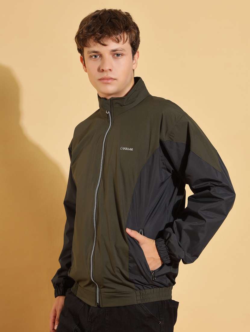 men color block long sleeve bomber jacket - 22218524 -  Standard Image - 1