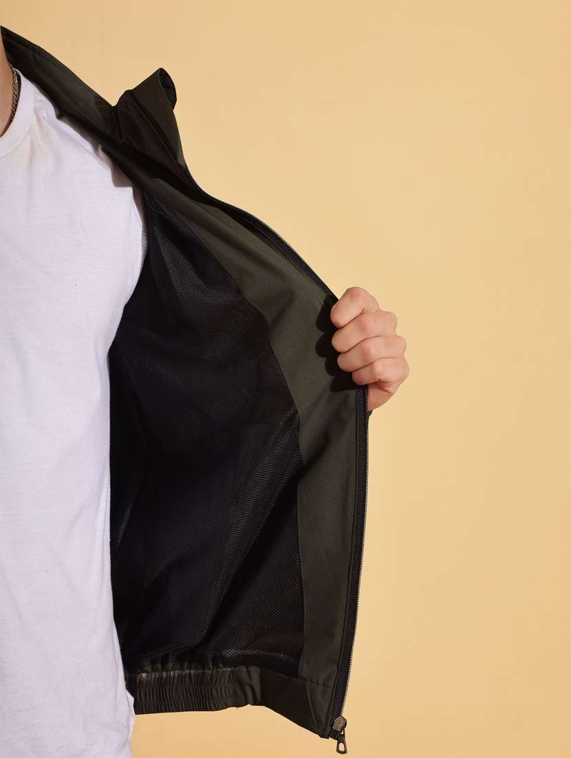 men color block long sleeve bomber jacket - 22218524 -  Standard Image - 4