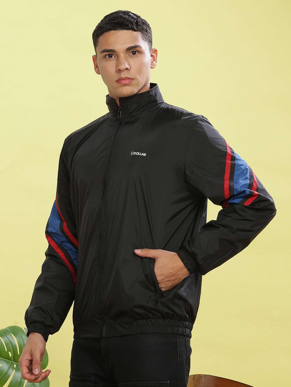 men color block long sleeve bomber jacket - 22218526 -  Standard Image - 1