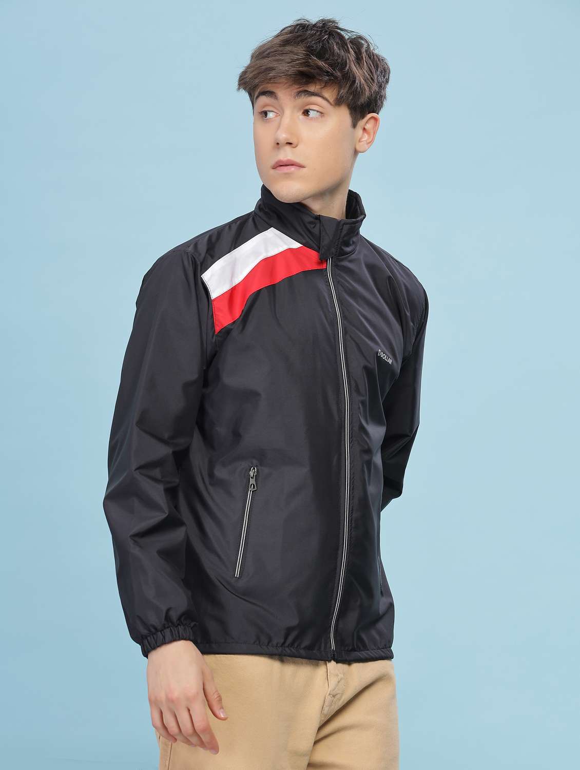 men color block long sleeve bomber jacket - 22218528 -  Standard Image - 1