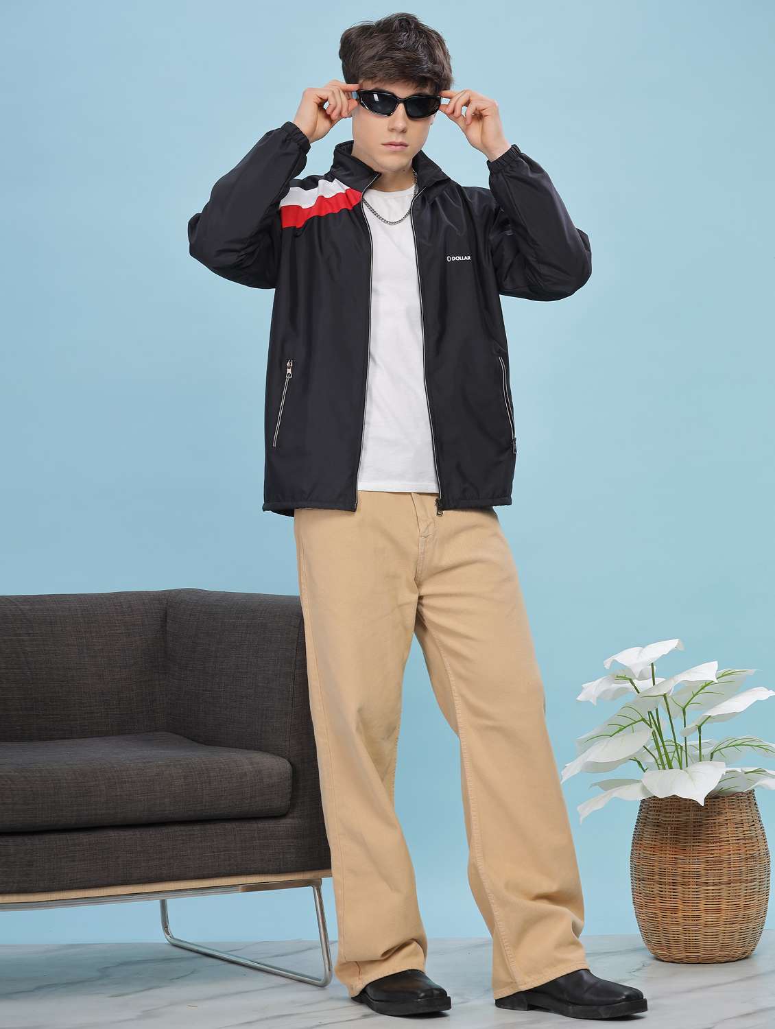 men color block long sleeve bomber jacket - 22218528 -  Standard Image - 4