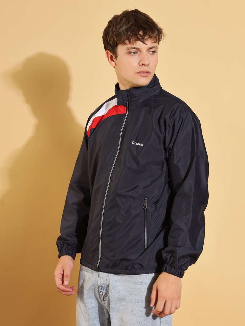 men color block long sleeve bomber jacket - 22218530 -  Standard Image - 1