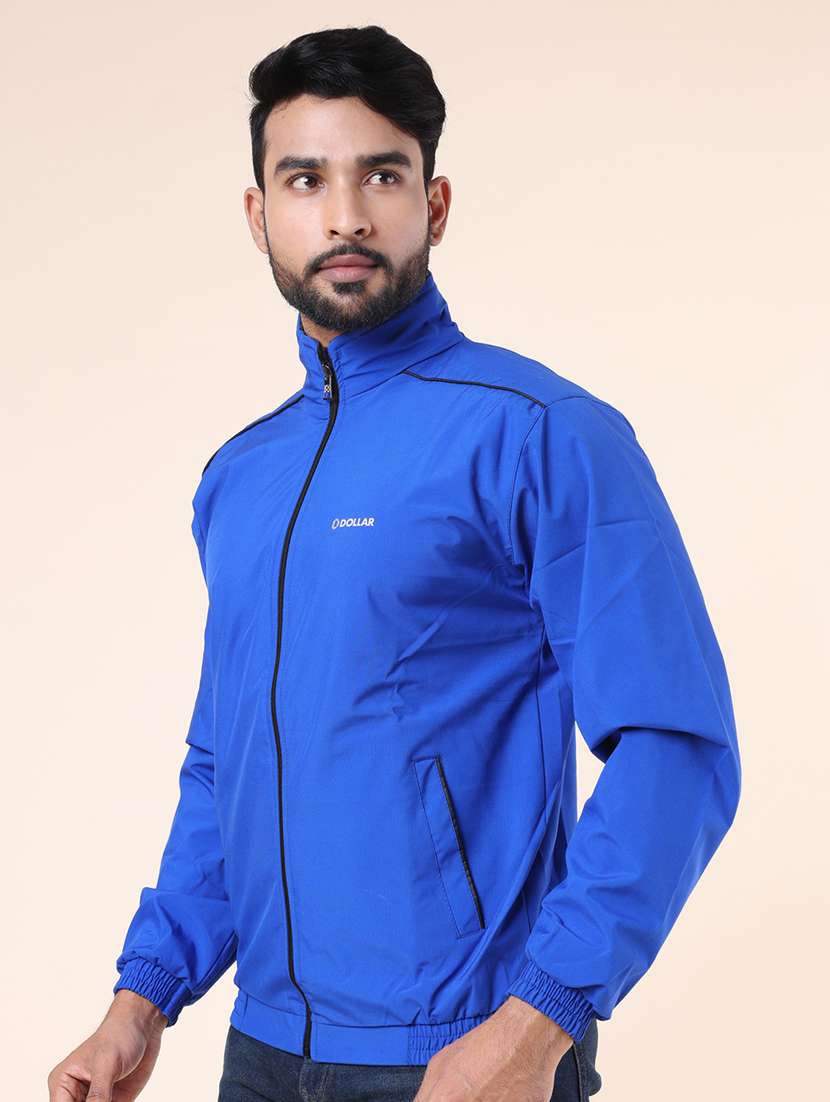 men solid long sleeve windcheater bomber jacket  - 22218538 -  Standard Image - 1