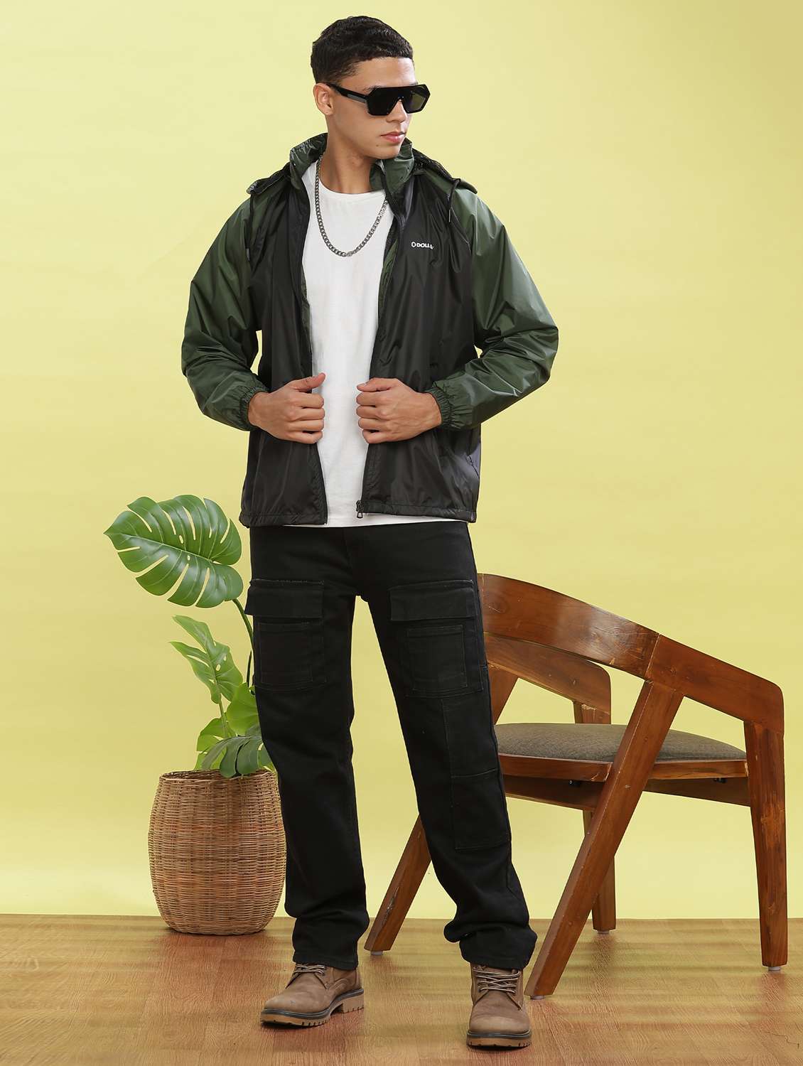 men color block long sleeve bomber jacket - 22218545 -  Standard Image - 4