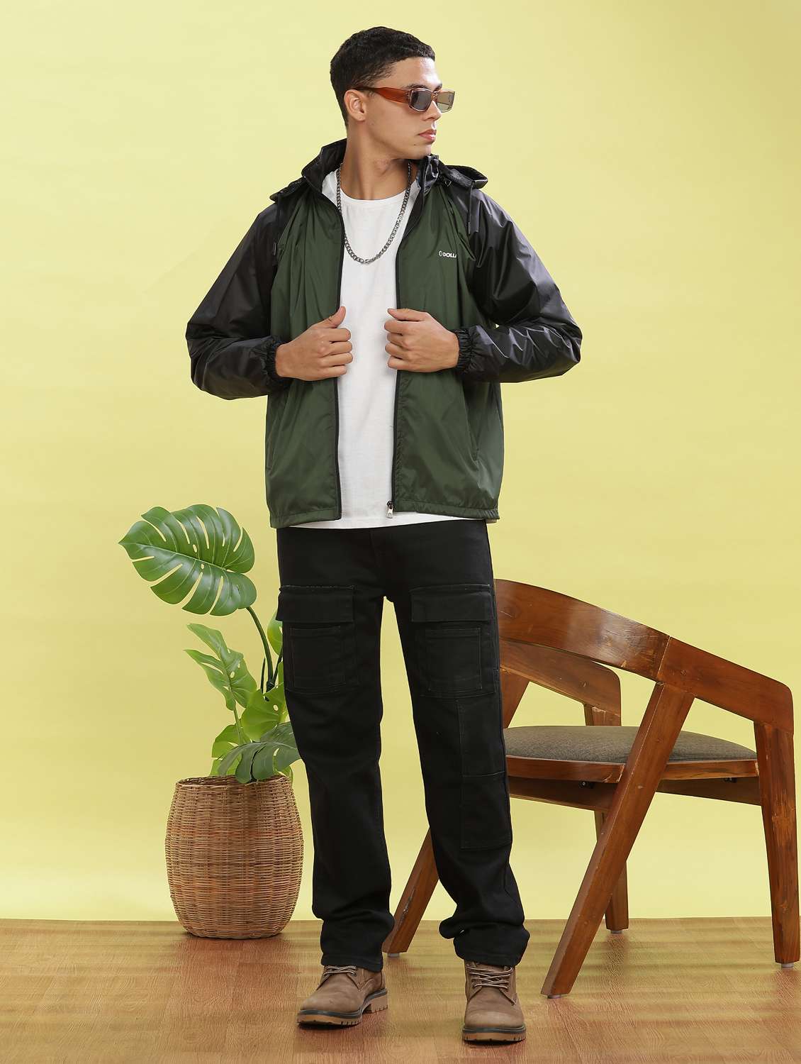 men color block long sleeve bomber jacket - 22218546 -  Standard Image - 4