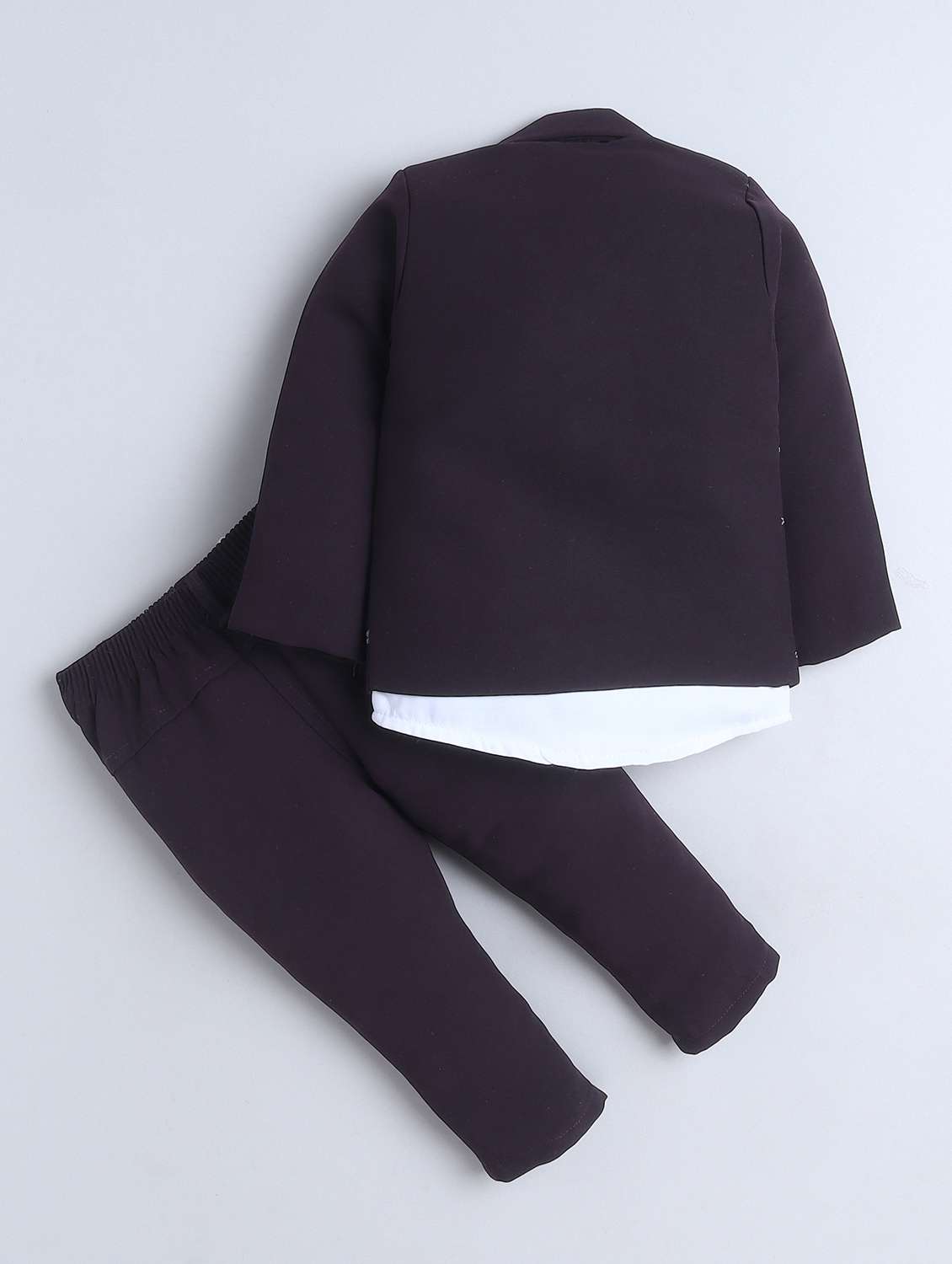 boys embroidered blazer and trouser with shirt set - 22218573 -  Standard Image - 1