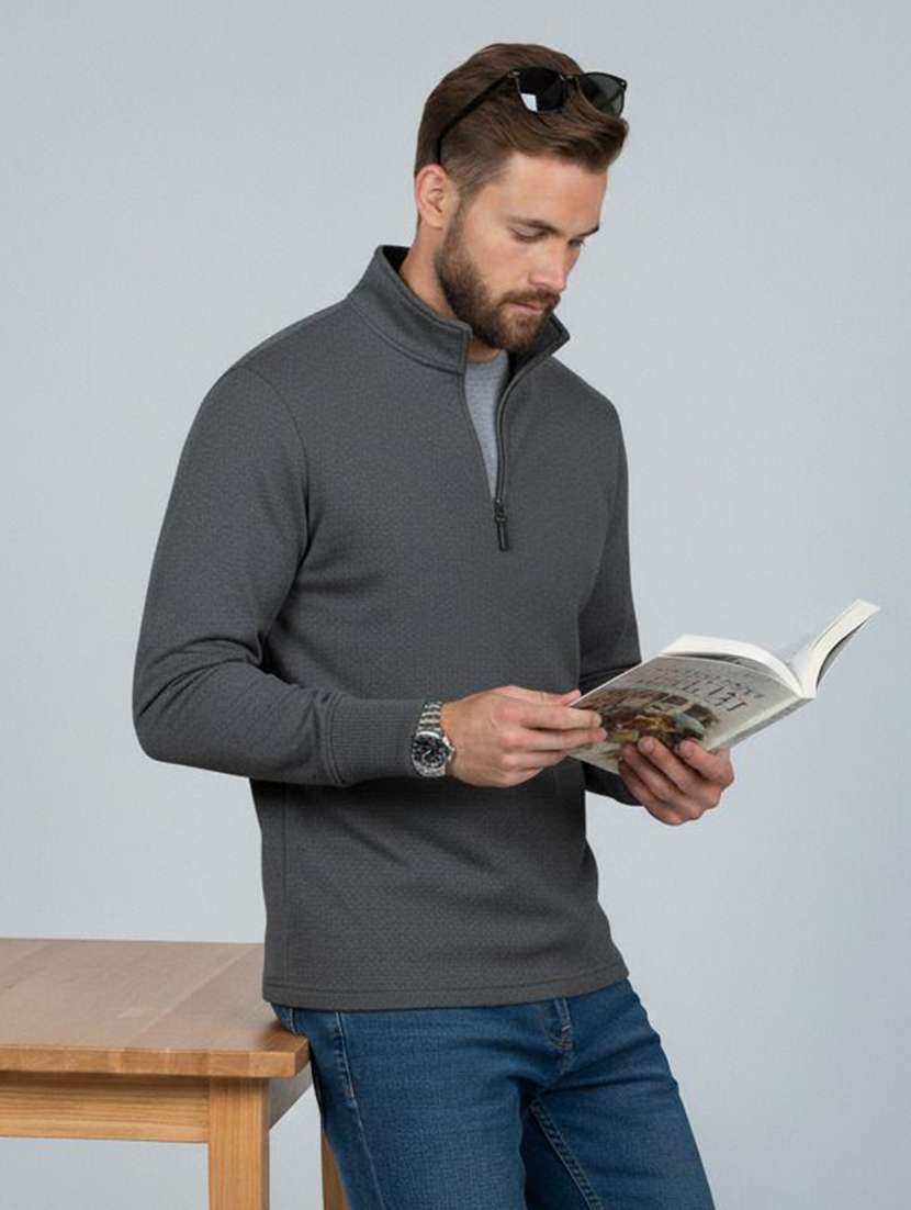 men solid long sleeve regular fit sweatshirt - 22218602 -  Standard Image - 1