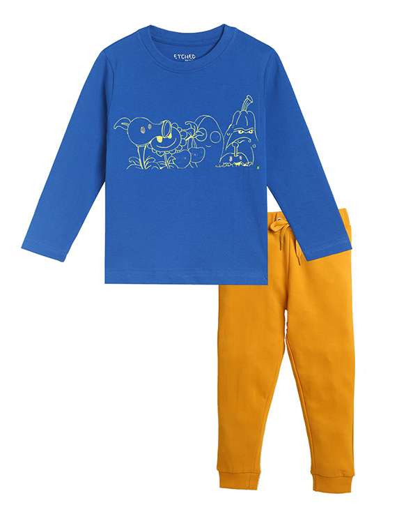 boys printed long sleeve full lenght set