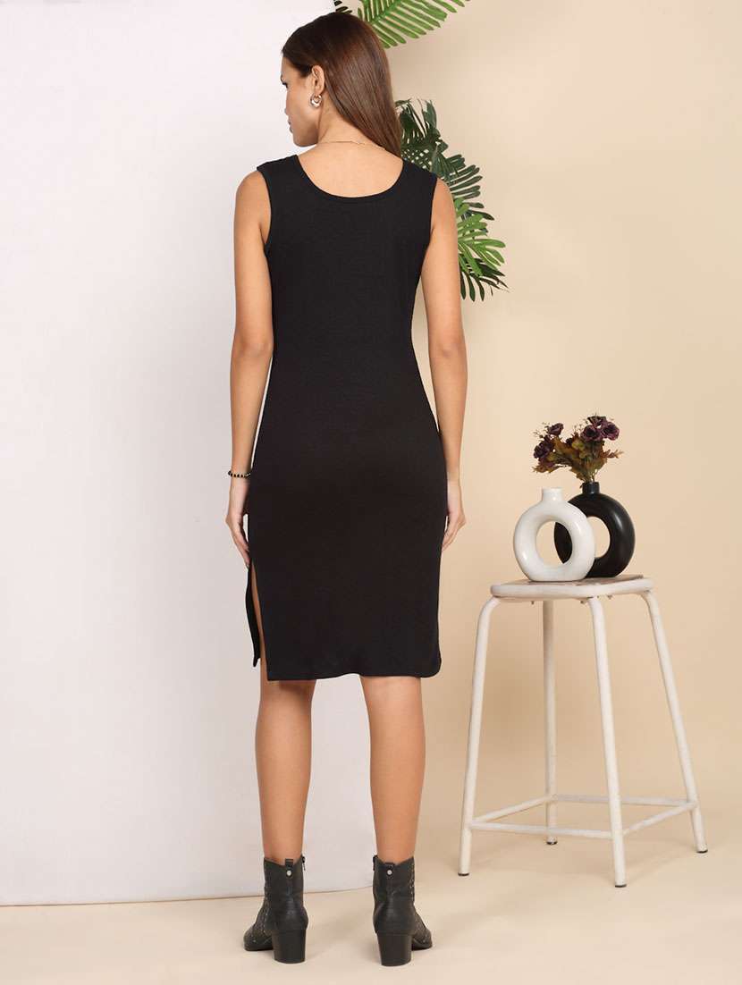 women solid sleeveless bodycon dress - 22218750 -  Standard Image - 4