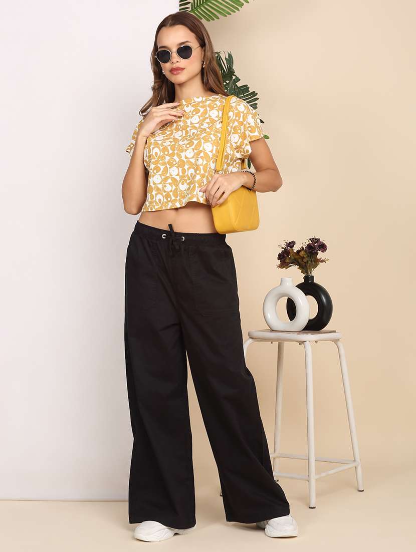 women printed short sleeve crop t-shirt - 22218792 -  Standard Image - 6