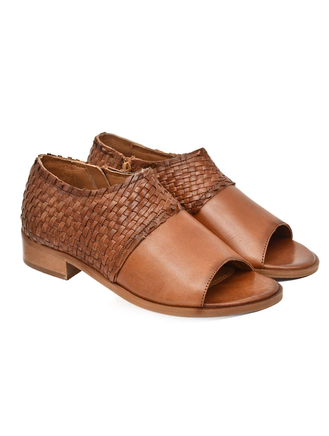 women tan slip on sandal - 22218897 -  Standard Image - 1