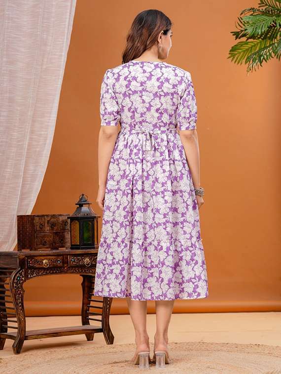 women floral printed short sleeve maternity wear dress - 22218911 -  Standard Image - 1