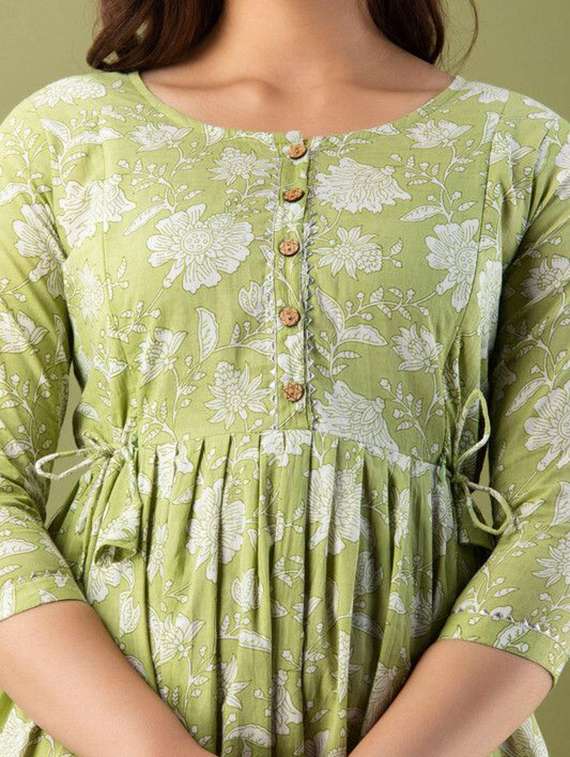Women Floral Printed Three Quarter Sleeve Maternity Wear Dress - 22219021 -  Standard Image - 4