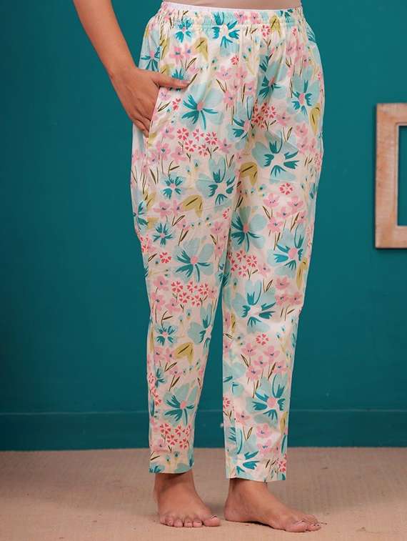 women printed nightwear pyjama set - 22219114 -  Standard Image - 4