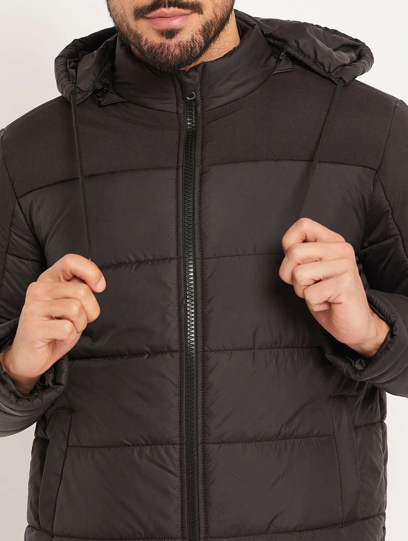 men color block long sleeve puffer jacket - 22219174 -  Standard Image - 4