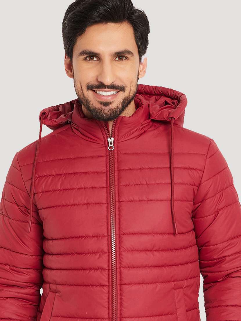 men solid long sleeve puffer jacket - 22219186 -  Standard Image - 1