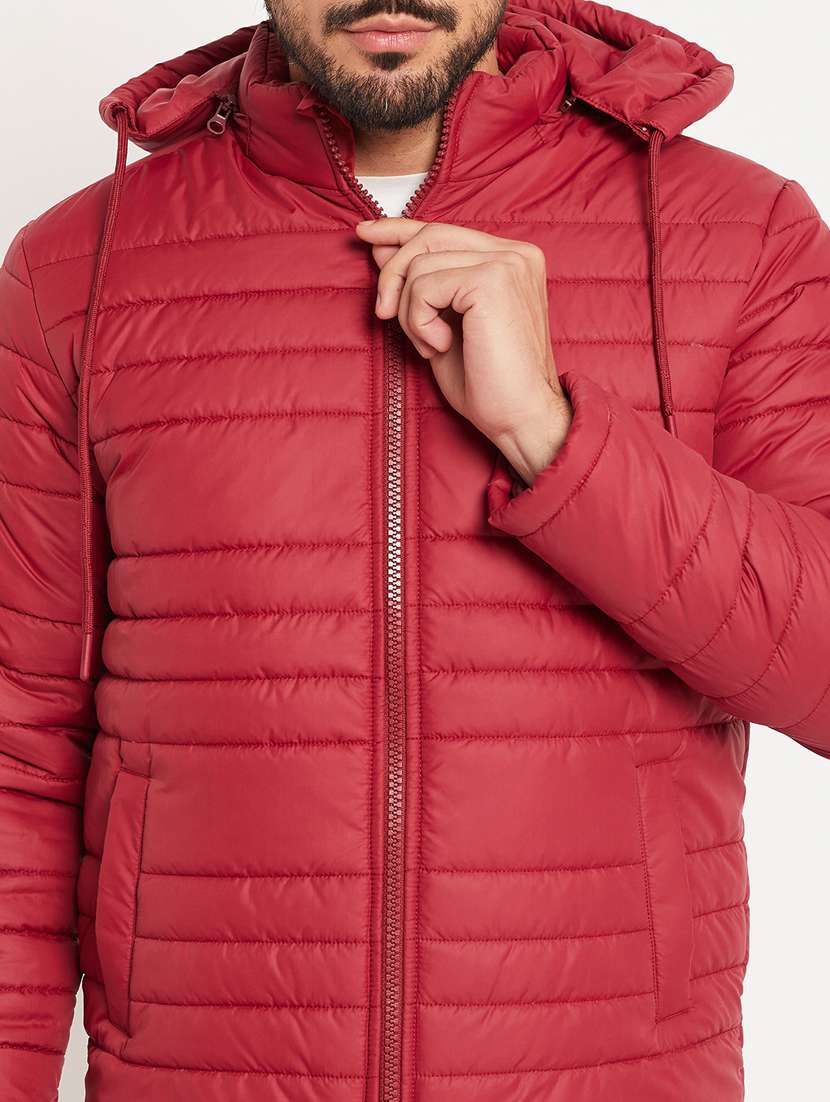 men solid long sleeve puffer jacket - 22219186 -  Standard Image - 4