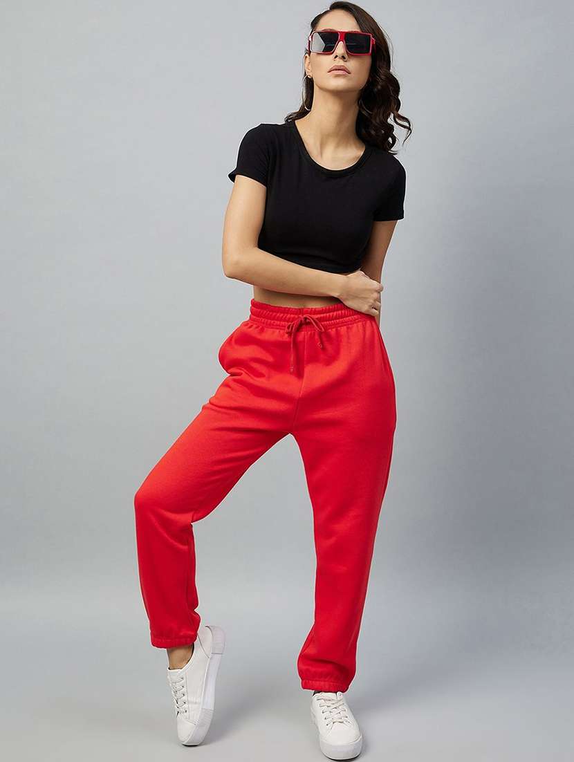 women solid mid rise relaxed fit jogger - 22219202 -  Standard Image - 4