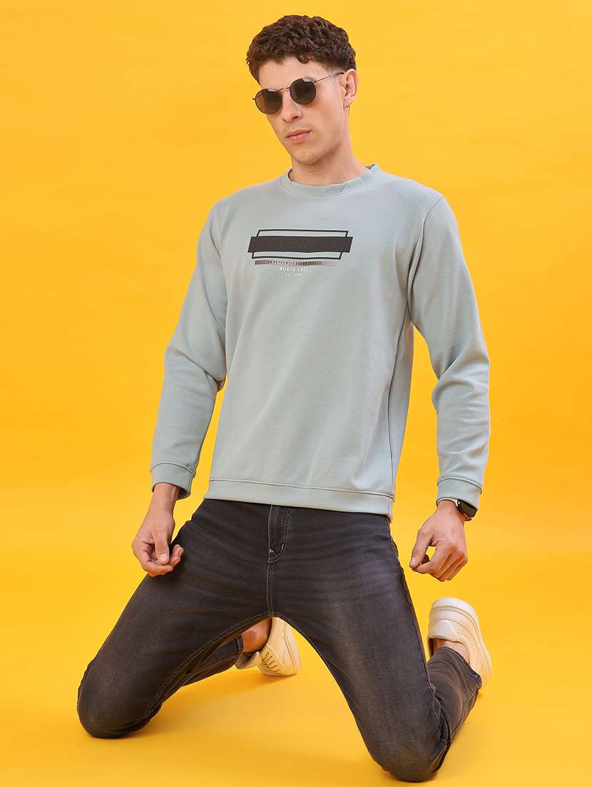 men chest print long sleeve regular fit sweatshirt - 22219209 -  Standard Image - 4