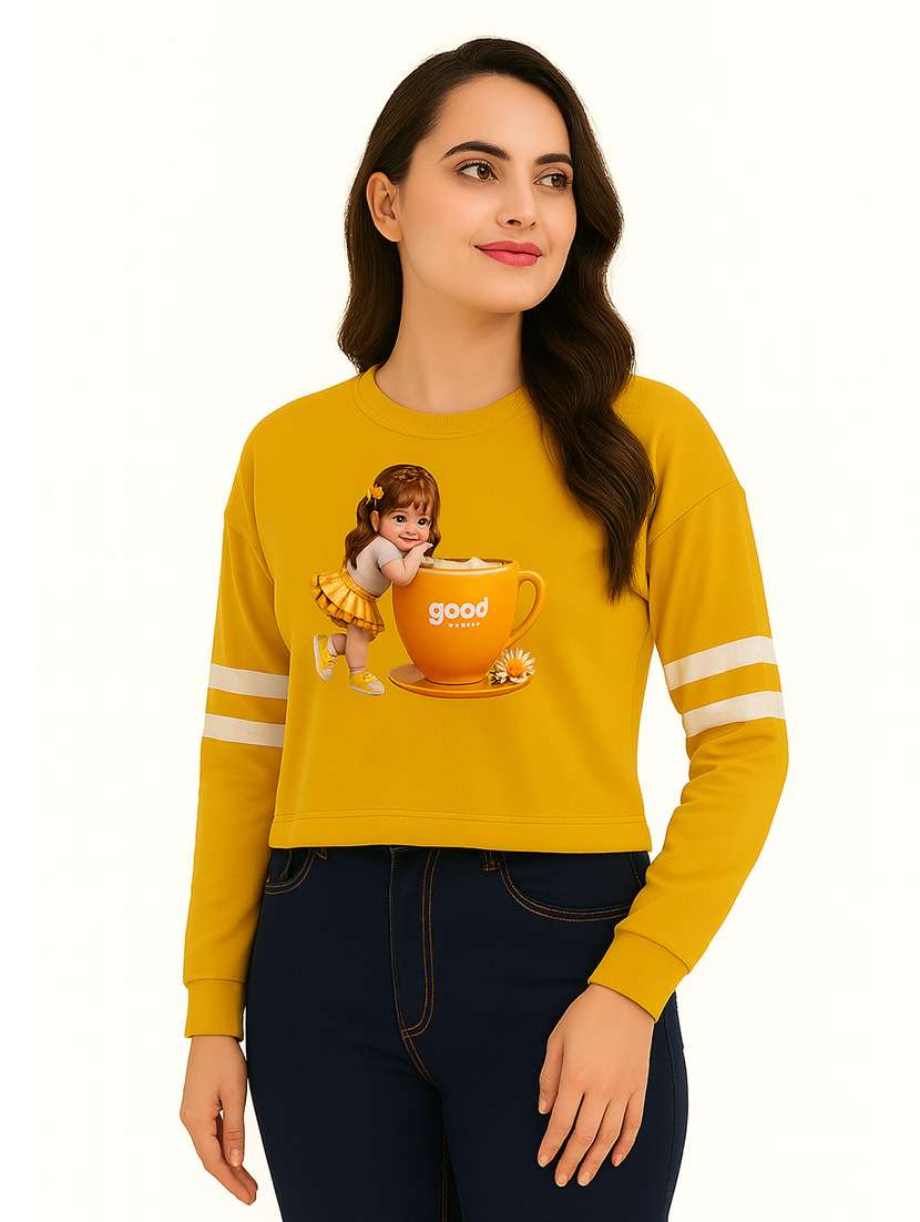 women printed long sleeve sweatshirt - 22219283 -  Standard Image - 1